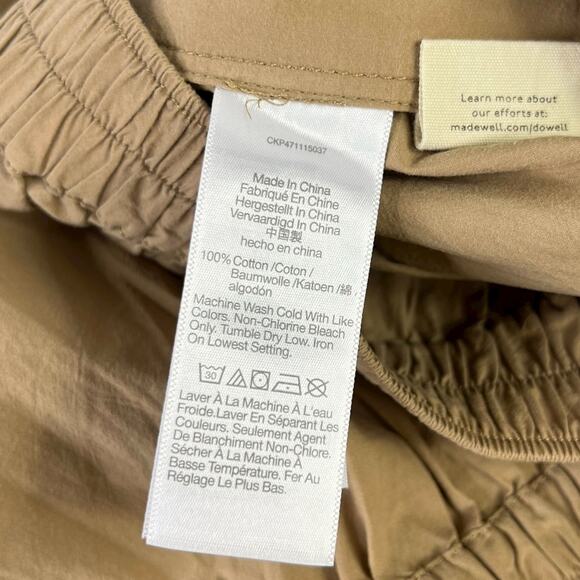 Madewell  Signature Poplin Side-Button Midi Skirt in Seed Khaki Size XL - Picture 5 of 7